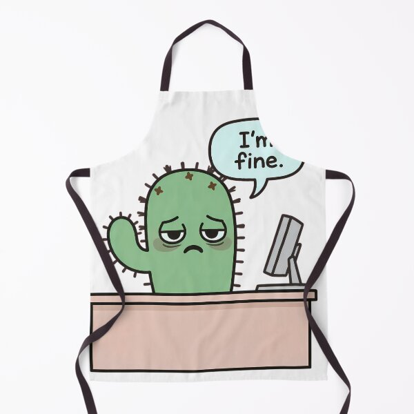Item preview, I’m fine Humorously Life Charm Green Cactus designed and sold by ART ATTACK ZONE.