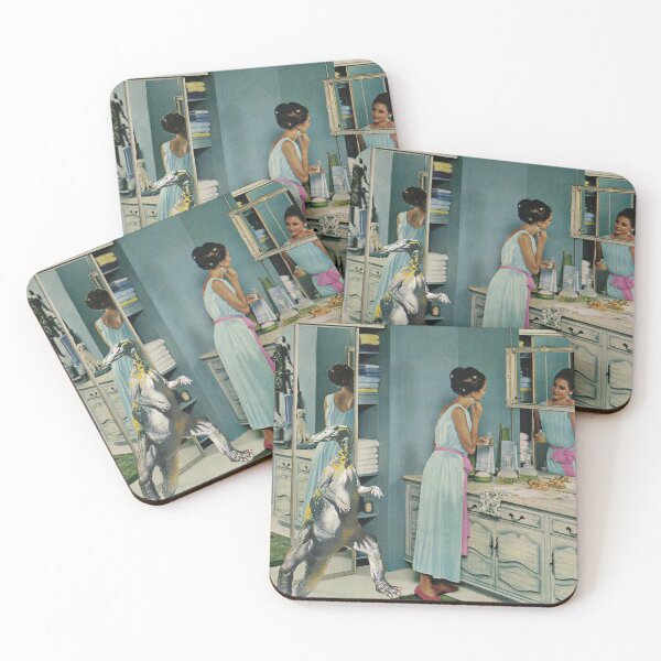 Item preview, A Distinguished Guest - Morning Routine - Prehistoric Kitsch designed and sold by The Sticker Bureau.
