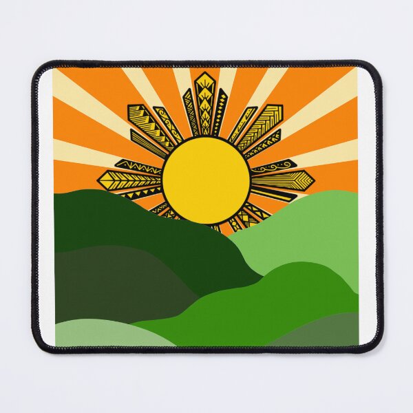 Item preview, Tribal Sun with Green Hills designed and sold by Steeb757.