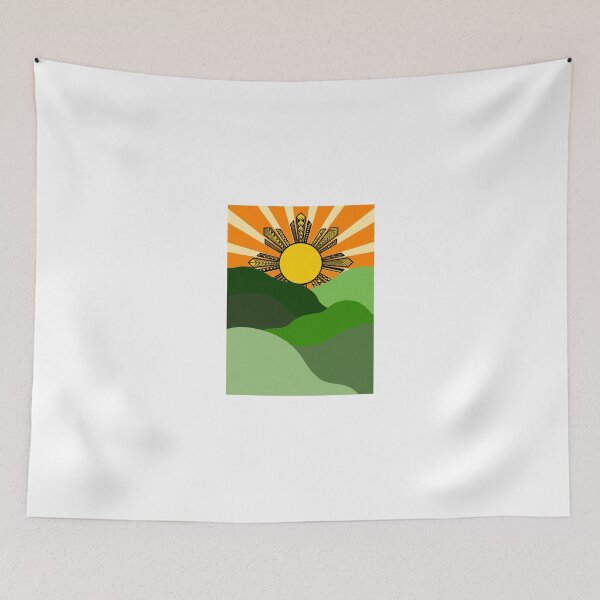 Item preview, Tribal Sun with Green Hills designed and sold by Steeb757.