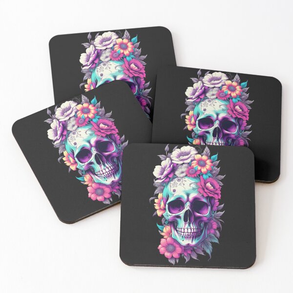 Item preview, Electric Floral Skull Gothic designed and sold by Micsika.