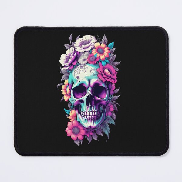 Item preview, Electric Floral Skull Gothic designed and sold by Micsika.