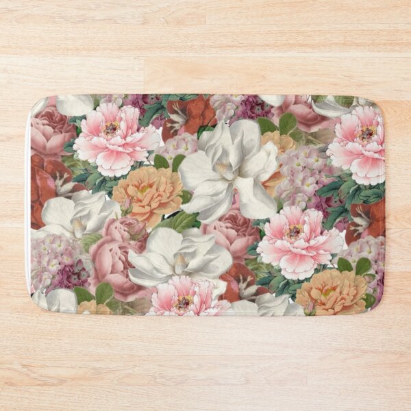 Item preview, Vintage Gardenia and Roses Floral Digital Faux Decoupage Collage designed and sold by Licorice Moon.