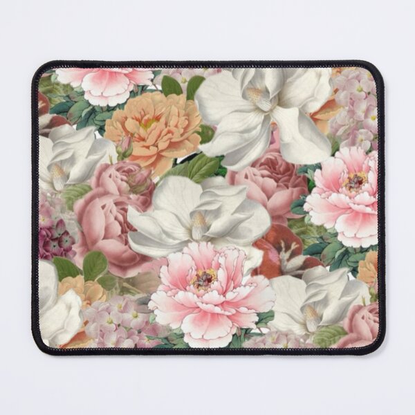 Item preview, Vintage Gardenia and Roses Floral Digital Faux Decoupage Collage designed and sold by Licorice Moon.