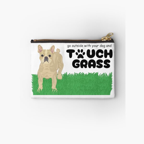 Item preview, Go Outside With Your Dog and Touch Grass - Cream Colored French Bulldog with Brown Eyes designed and sold by DreamyDiversion.