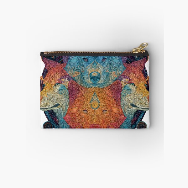 Item preview, Orange Red Blue Green Wolf Nature Design Colors designed and sold by ART ATTACK ZONE.