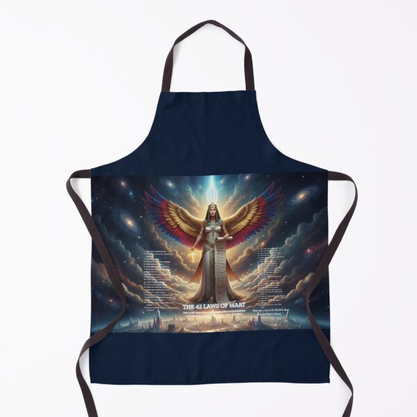 Item preview, Maat Goddess Wall Art – 42 Laws of Maat, Ancient Egyptian Spiritual Art, Cosmic Balance Illustration designed and sold by DesignByGeorgi.