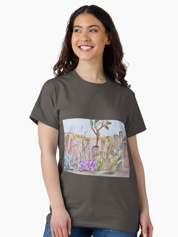 Thumbnail 2 of 7, Classic T-Shirt, Pioneertown Fence designed and sold by nroche.