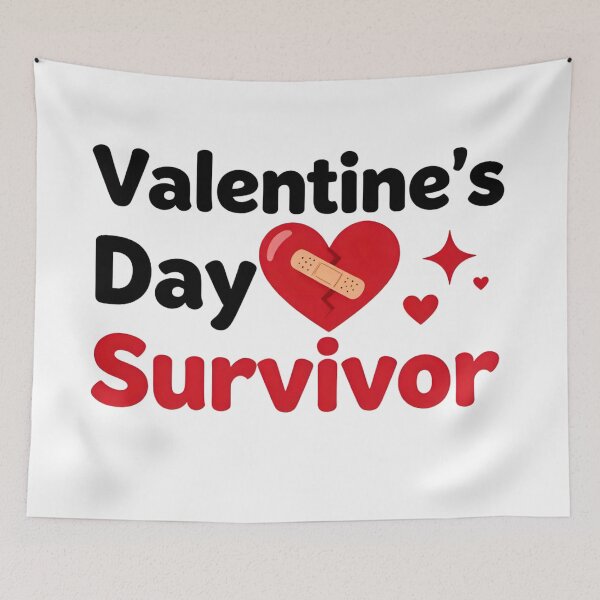 Item preview, Valentine’s Day Survivor Funny Anti Valentine Heartbreak Design designed and sold by LumiAnCreations.