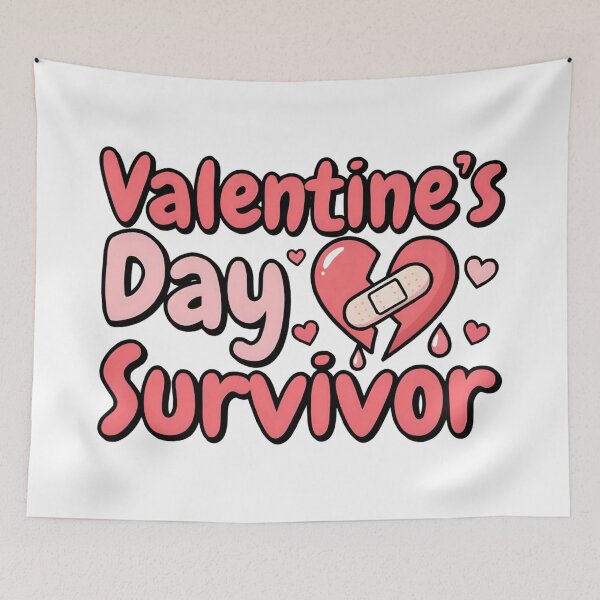 Item preview, Valentine’s Day Survivor Funny Anti Valentine Heartbreak Design designed and sold by LumiAnCreations.