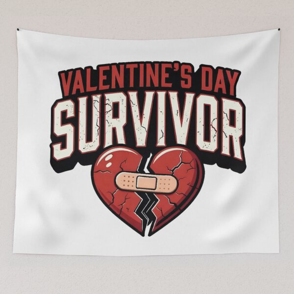 Item preview, Valentine’s Day Survivor Funny Anti Valentine Heartbreak Design designed and sold by LumiAnCreations.