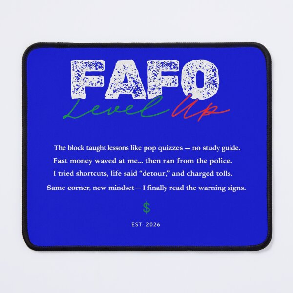 Item preview, FAFO Level Up - Street Wisdom & Growth Mindset designed and sold by Raised Different.