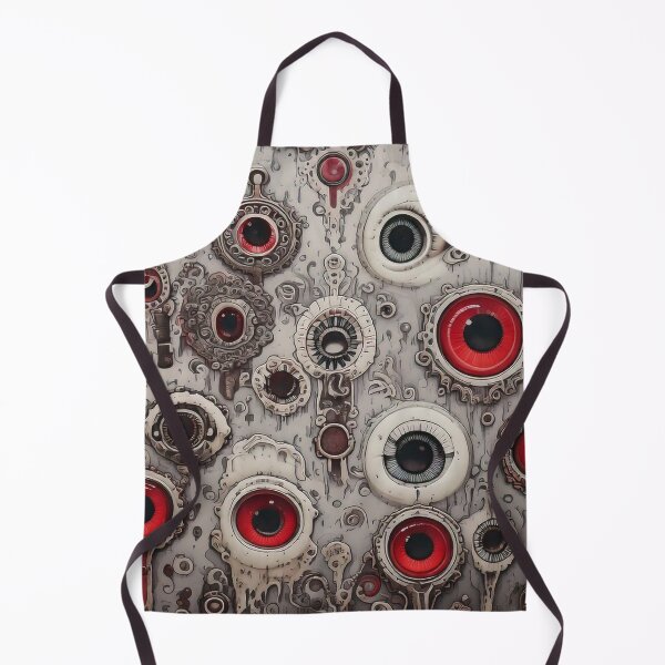 Item preview, Gothic Mechanical Eye Pattern, Surrealist Art Paranoia designed and sold by Black Ink Visions.