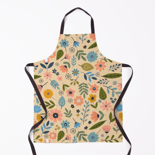 Item preview, Spring Garden peach/aqua with cream background designed and sold by Kathysg.