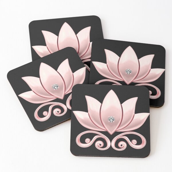 Item preview, Pink Metallic Lotus – Elegant Spiritual Flower Art designed and sold by DesignByGeorgi.