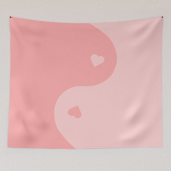 Item preview, Peach Pink Yin Yang Heart designed and sold by STUDIO MORE Los Angeles.