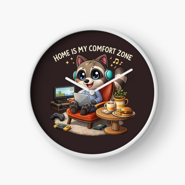 Item preview, Home Is My Comfort Zone – Cute Cozy Raccoon Sticker, Relaxing Homebody Animal Art, Gift for Introverts & Cozy Life Lovers designed and sold by Williams Anderson.
