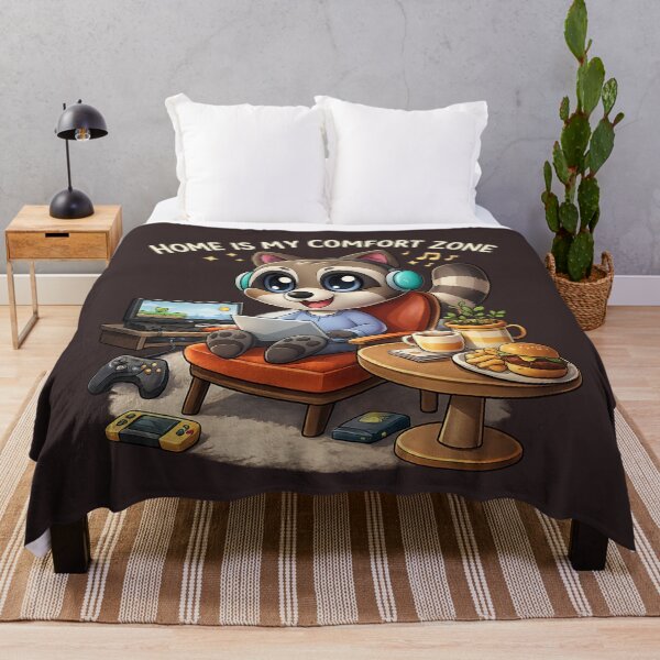 Item preview, Home Is My Comfort Zone – Cute Cozy Raccoon Sticker, Relaxing Homebody Animal Art, Gift for Introverts & Cozy Life Lovers designed and sold by Williams Anderson.