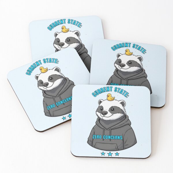 Item preview, Current State: Honey Badger - Zero Concerns designed and sold by PriyaMagic.