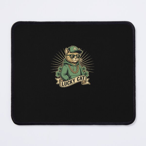 Item preview, Gangsta Lucky Cat – Retro Irish Grunge designed and sold by scottygrindz.