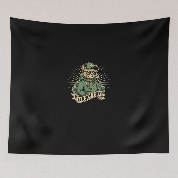 Item preview, Gangsta Lucky Cat – Retro Irish Grunge designed and sold by scottygrindz.
