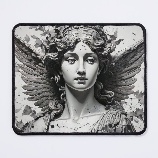 Item preview, Gothic Fallen Angel Statue, Ancient Melancholic Sculpture designed and sold by Black Ink Visions.
