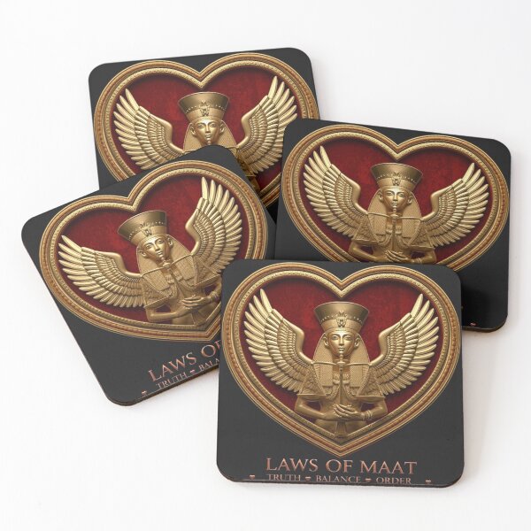 Item preview, Gold Maat Heart – Egyptian Goddess of Truth & Balance designed and sold by DesignByGeorgi.
