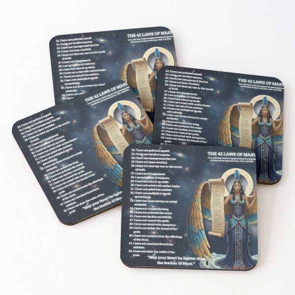 Item preview, Maat Goddess of Truth and Balance – Cosmic Egyptian Art designed and sold by DesignByGeorgi.