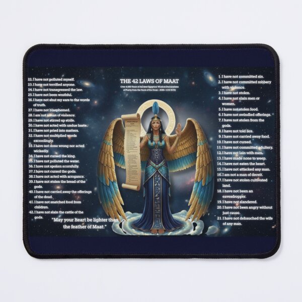Item preview, Maat Goddess of Truth and Balance – Cosmic Egyptian Art designed and sold by DesignByGeorgi.