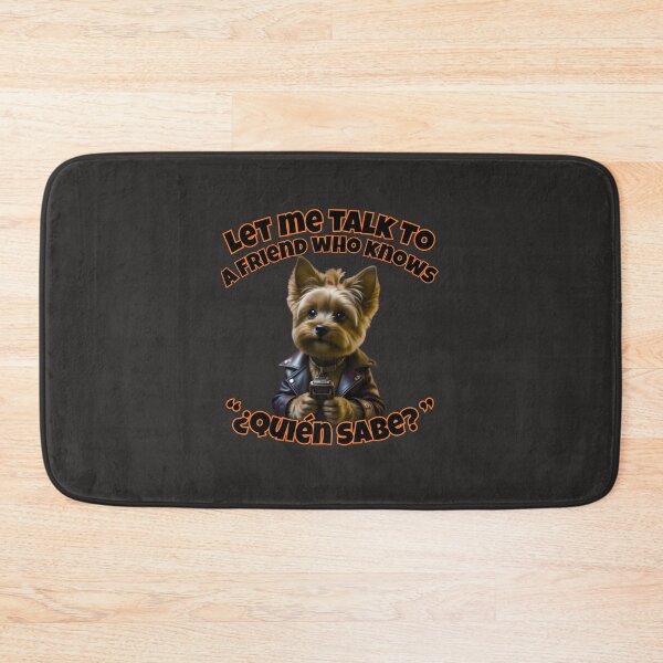 Item preview,  Yorkie Calling a Friend – ¿Quién Sabes? designed and sold by Nacho-A-Daddy Creations.