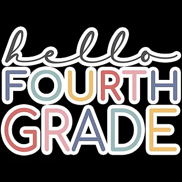 Artwork thumbnail, Hello Fourth Grade Colorful Script by awkidmwf29