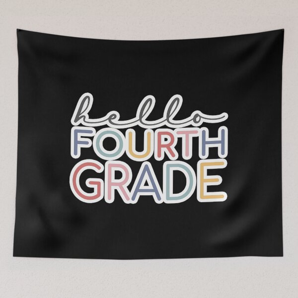 Item preview, Hello Fourth Grade Colorful Script designed and sold by awkidmwf29.