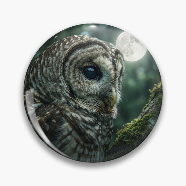 Item preview, Barred Owl Under Full Moon designed and sold by Tridentulus.