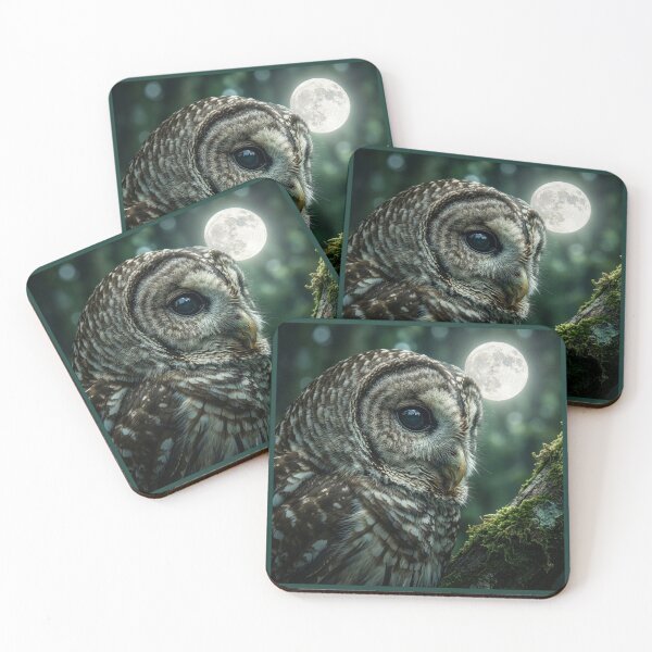 Item preview, Barred Owl Under Full Moon designed and sold by Tridentulus.