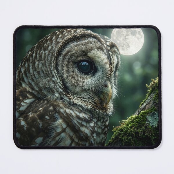 Item preview, Barred Owl Under Full Moon designed and sold by Tridentulus.