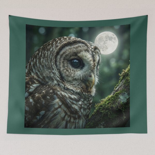 Item preview, Barred Owl Under Full Moon designed and sold by Tridentulus.