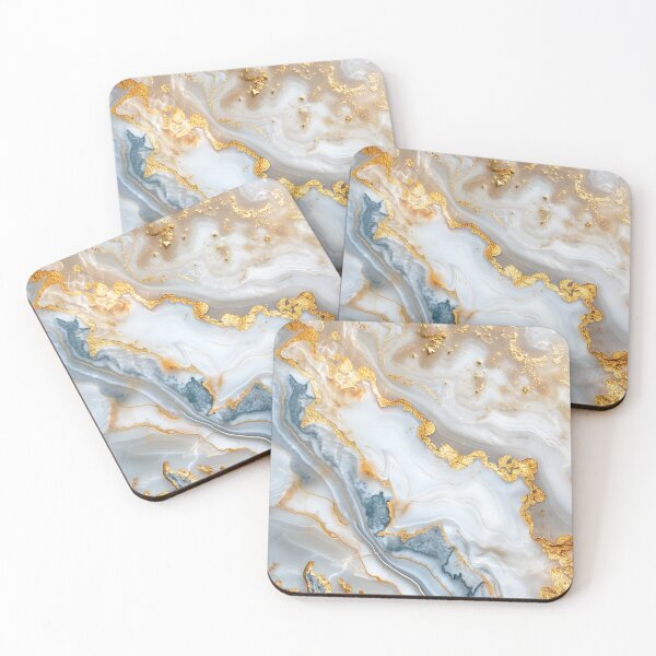 Item preview, White Marble & Gold Fusion designed and sold by Gravitylessarts.