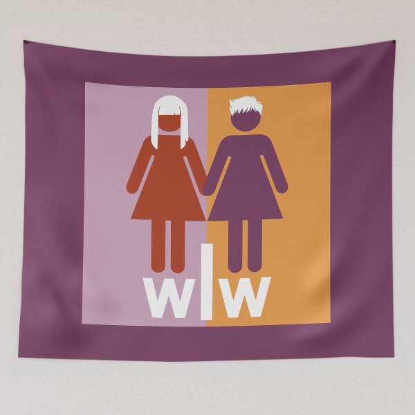 Item preview, Cute Women's Washroom wlw love Sapphic Lesbian  designed and sold by TackyTime.