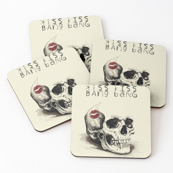 Item preview, Kiss Kiss Bang Bang - Skull vintage Illustration designed and sold by Ignorante.