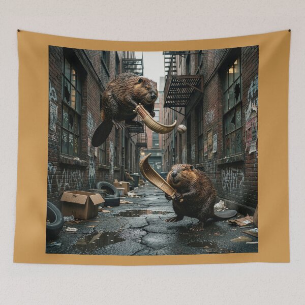 Item preview, Beavers Playing Jai Alai designed and sold by Tridentulus.