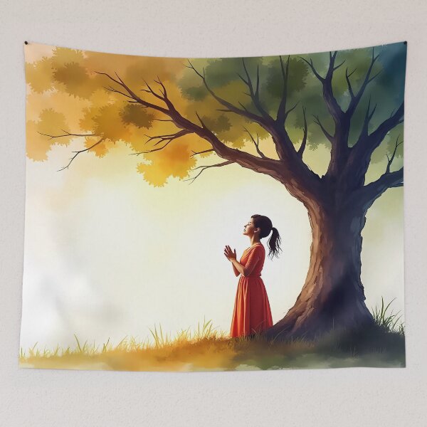 Item preview, Praying Woman Under Shade of Tree designed and sold by Pastor Reeves Studio.
