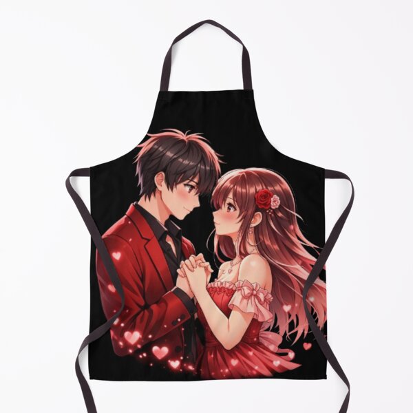 Item preview, Moonlit Anime Valentine Couple – Romantic Love Illustration designed and sold by CutePearlStudio.