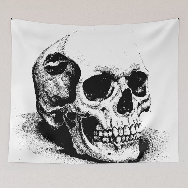 Item preview, skull with kiss designed and sold by Ignorante.