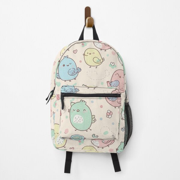 Item preview, Sweet Kawaii Birdies Colorful Nature Seamless Pattern designed and sold by Tidarat-27.