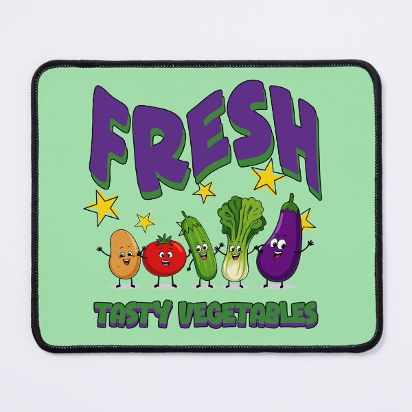Item preview, Fresh tasty vegetables fun vegan potato tomato cucumber celery eggplant designed and sold by Shedronpanda.