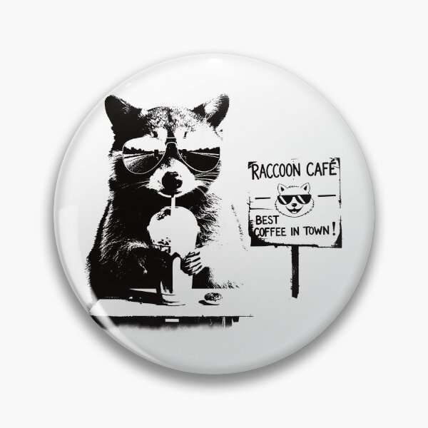 Item preview, Raccoon Drinking Iced Coffee. #3 designed and sold by EunsooLee.