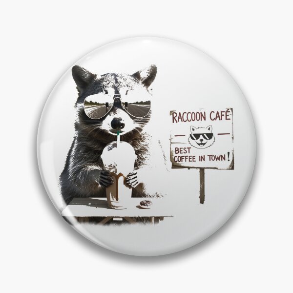 Item preview, Raccoon Drinking Iced Coffee. #4 designed and sold by EunsooLee.