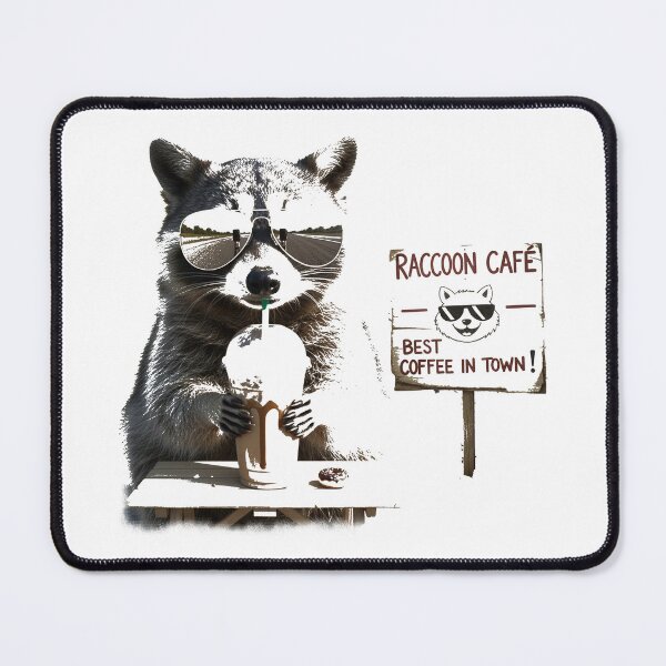 Item preview, Raccoon Drinking Iced Coffee. #4 designed and sold by EunsooLee.