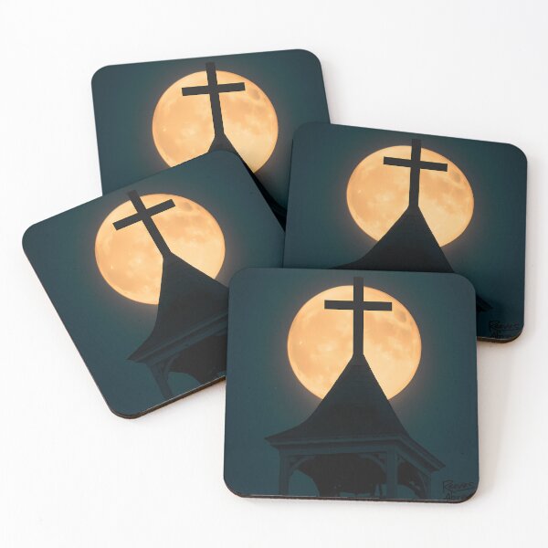 Item preview, Church Steeple in Full Moon designed and sold by Pastor Reeves Studio.