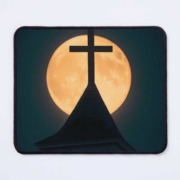 Item preview, Church Steeple in Full Moon designed and sold by Pastor Reeves Studio.